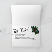 Jol Yule Feestdagen Kaart (Binnen)