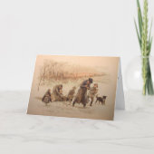 Jol Yule Feestdagen Kaart (Voorkant)