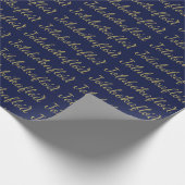 Jólabókaflóð Blauw kerstboek overstroming Cadeaupapier (Hoek)