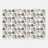 Jolabokaflod Books, Cats, and Cocoa Christmas Gift Inpakpapier Vel (Voorkant 3)