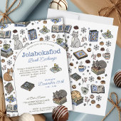 Jolabokaflod Holiday Book Exchange Hand Drawn Kaart