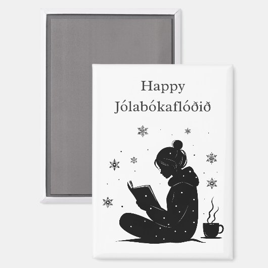 Jólabókaflóð – IJslands boek Overstroming, Poster  Magneet (Voorkant / Achterkant)