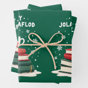 Jolabokaflod - IJslandse Boekenoverstroming Inpakpapier Vel