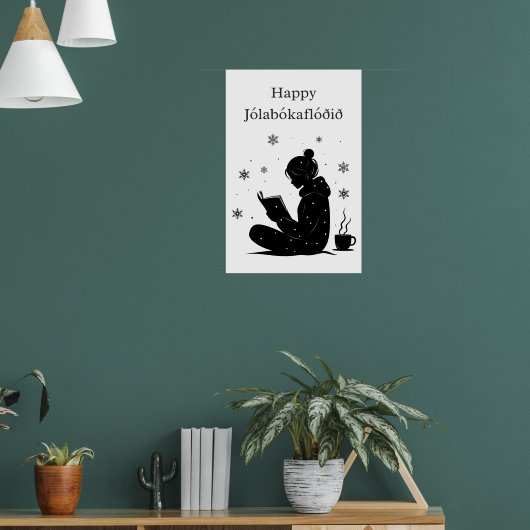 Jólabókaflóð – IJslandse Boekenstroom, Poster Cade (Woonkamer 1)