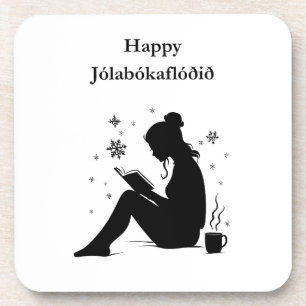 Jolabokaflod - IJslandse Boekenvloed Bier Onderzetter