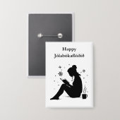 Jolabokaflod - IJslandse Boekenvloed Button (Voorkant / Achterkant)
