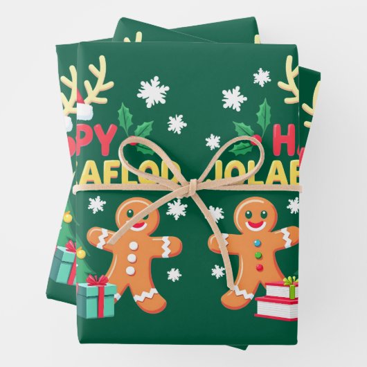 Jolabokaflod - IJslandse Boekenvloed Inpakpapier Vel (In situ)