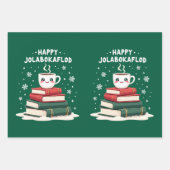 Jolabokaflod - IJslandse Boekenvloed Inpakpapier Vel (Voorkant 3)