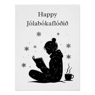 Jólabókaflóð – IJslandse Boekenvloed, Poster Cadea