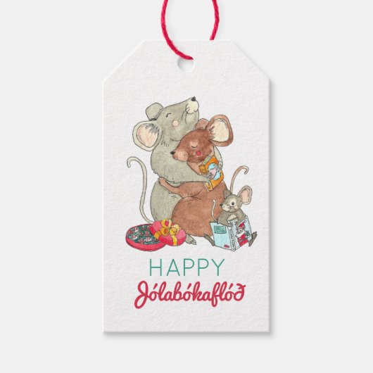 Jolabokaflod Mice Cadeaulabel (Voorkant)