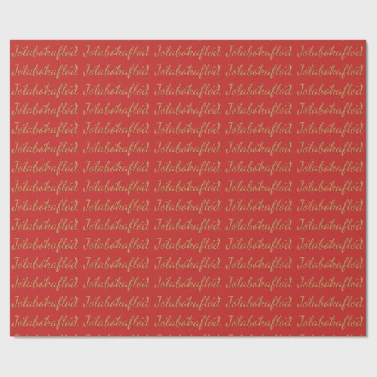 Jólabókaflóð Rode Kerstmis Boek Vloed Cadeaupapier (Vlak)