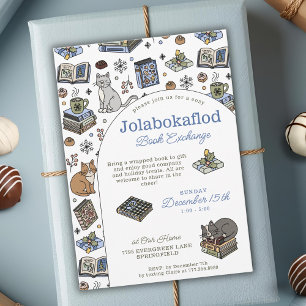 Jolabokaflod Vakantie Boekenruil Hand Getekend Kaart