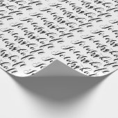 Jólabókaflóð Wit Zwart Script Boek Flood Cadeaupapier (Hoek)