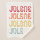 JOLENE Gift Name Persoonlijke Retro 80-90 Sherpa Deken (Voorkant)
