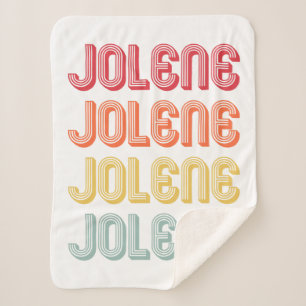 JOLENE Gift Name Persoonlijke Retro  80-90 Sherpa Deken