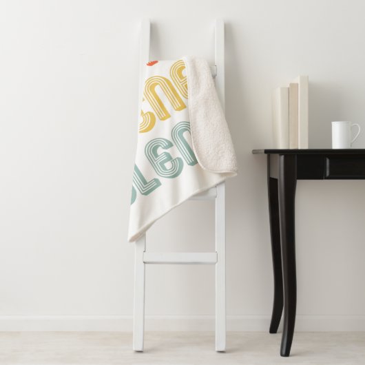 JOLENE Gift Name Persoonlijke Retro 80-90 Sherpa Deken (In situ)