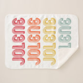JOLENE Gift Name Persoonlijke Retro  80-90 Sherpa Deken (Voorkant (horizontaal))