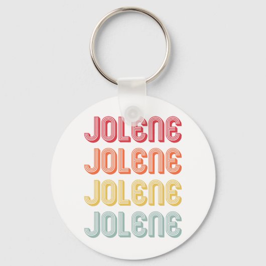 JOLENE Gift Name Persoonlijke Retro  80-90 Sleutelhanger (Voorkant)