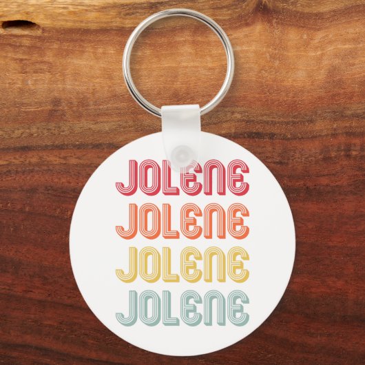 JOLENE Gift Name Persoonlijke Retro  80-90 Sleutelhanger (Voorkant)