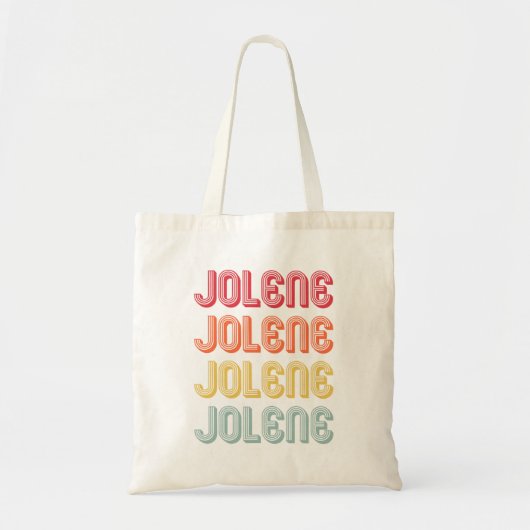 JOLENE Gift Name Persoonlijke Retro  80-90 Tote Bag (Voorkant)