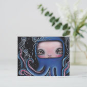 Jolenta Octopus Girl Briefkaart (Staand voorkant)