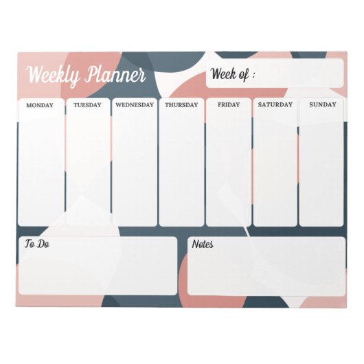 Joli Bloc-note Weekly Planner Modern Minimalist Notitieblok (Voorkant)