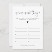 JOLIE Boho Waar waren ze Bruids douche spel kaart (Voorkant)
