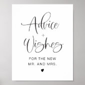 JOLIE Fun Typography Minimalist Advice & Wishes Poster (Voorkant)