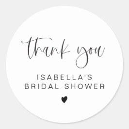 JOLIE Leuk Modern Minimalistisch Bruidsfeest Bedan Ronde Sticker