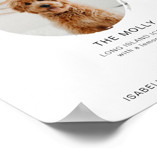 JOLIE Minimal Boho 1 Photo Pet Signature Drink Poster (Hoek)