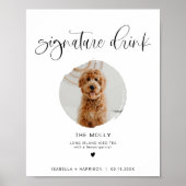 JOLIE Minimal Boho 1 Photo Pet Signature Drink Poster (Voorkant)