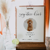 JOLIE Minimal Boho 1 Photo Pet Signature Drink Poster