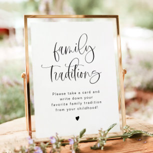 JOLIE Minimal Family Traditions Baby shower spel Poster
