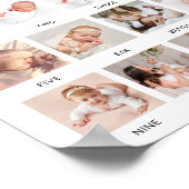 JOLIE Minimal Fun Boho 1 jaar Fotomijlpaal Poster (Hoek)