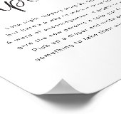 JOLIE Minimal Late Night Luiers Baby shower spel Poster (Hoek)