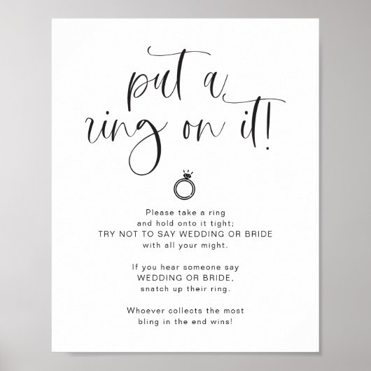 JOLIE Minimal Zeg niet Bruid of Ring Game Poster (Voorkant)