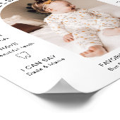 JOLIE Minimale Fun Arch Foto 1 jaar Mijlpaal Poster (Hoek)