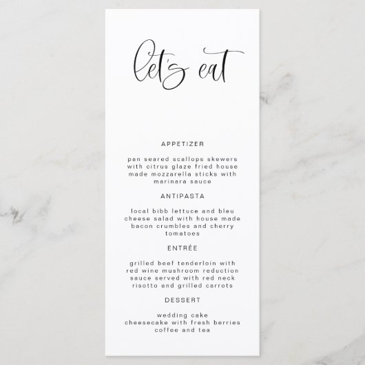 JOLIE Minimalist Bohemian Simple Menu (Voorkant)