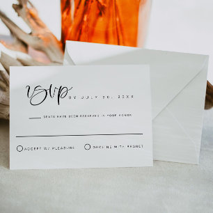 JOLIE Minimalist Bohemian Wedding RSVP Briefkaart