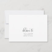 JOLIE Minimalist Bohemian Wedding RSVP Briefkaart (Achterkant)