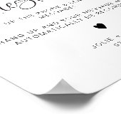 JOLIE Minimalist Boho Bruiloft Audio Gastenboek te Poster (Hoek)