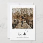 JOLIE Minimalist Boho Simple Photo Wedding Kaart (Achterkant)
