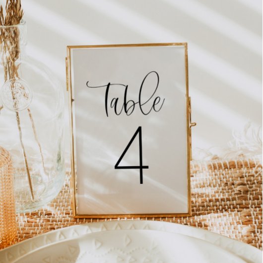 JOLIE Minimalist Boho Simple Table Number Kaart