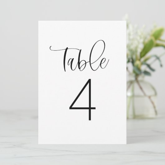 JOLIE Minimalist Boho Simple Table Number Kaart (Staand voorkant)
