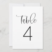 JOLIE Minimalist Boho Simple Table Number Kaart (Achterkant)