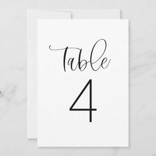 JOLIE Minimalist Boho Simple Table Number Kaart (Achterkant)