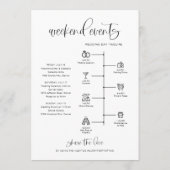 JOLIE Minimalist Boho Welkom Letter-tijdlijn Kaart (Achterkant)