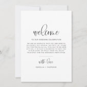 JOLIE Minimalist Boho Welkom Letter-tijdlijn Kaart (Voorkant)