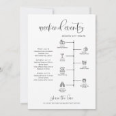 JOLIE Minimalist Boho Welkom Letter-tijdlijn Kaart (Achterkant)