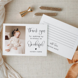 JOLIE Minimalist Fun Onederful Birthday Dank u Kaart